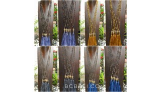 wholesale lot free shipping buddha head chrome tassels necklaces